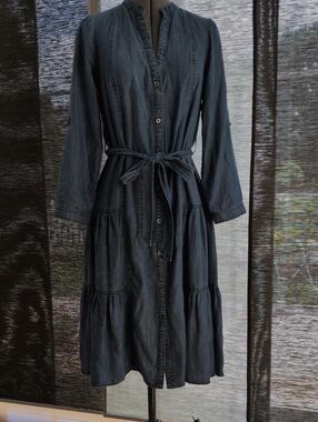Current Air Tencel Chambray Shirt Dress XS